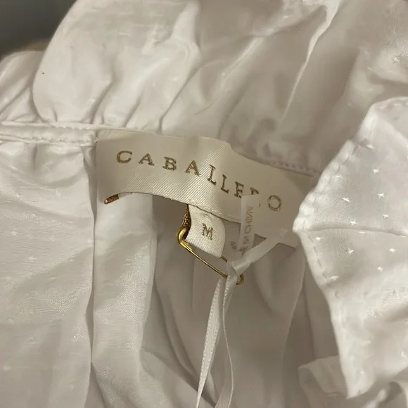 NWT Caballero Leigh White Jacquard Top - Picture 3 of 3